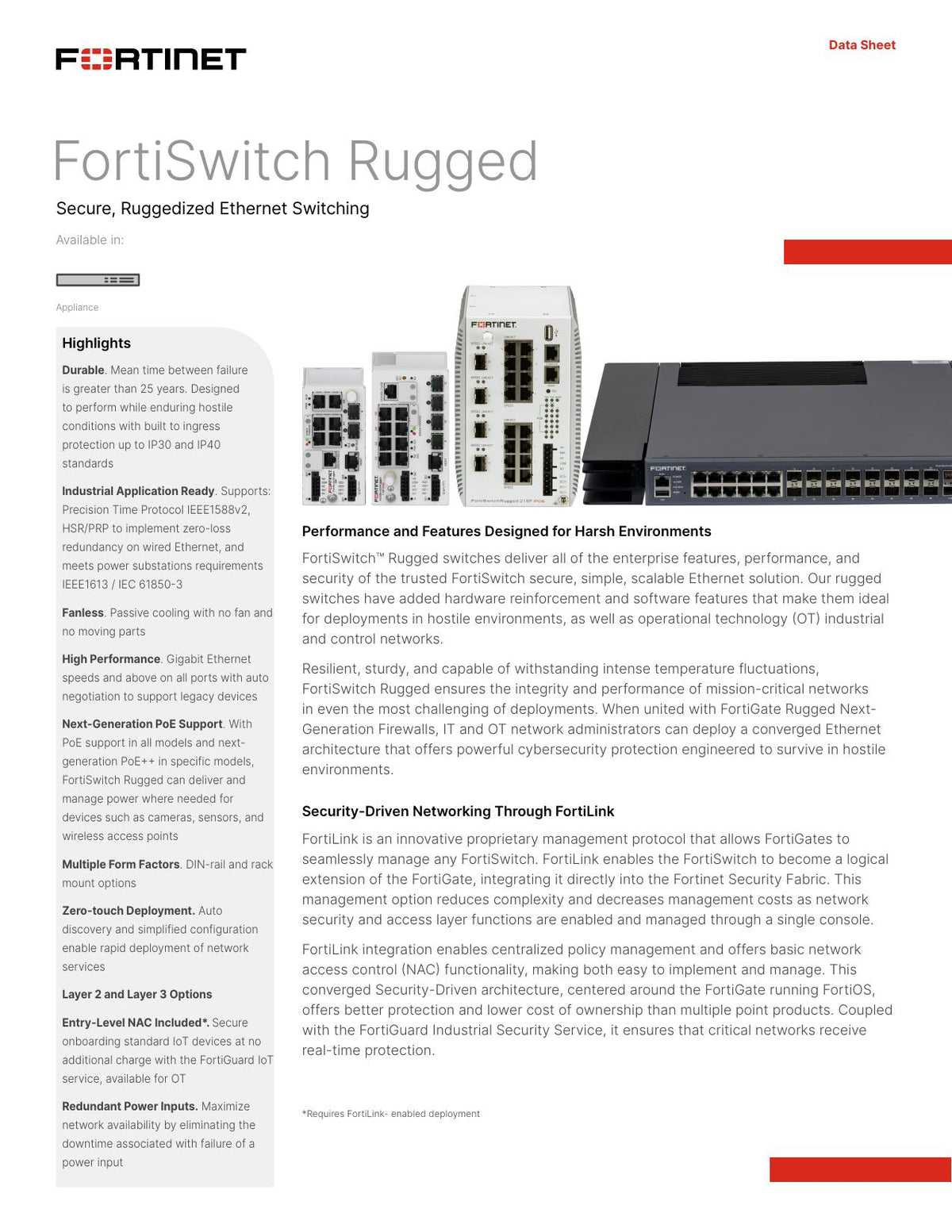 Datasheet page 1